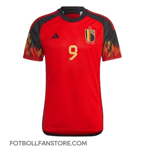 Belgien Romelu Lukaku #9 Hemma matchtröja VM 2022 Kortärmad Billigt